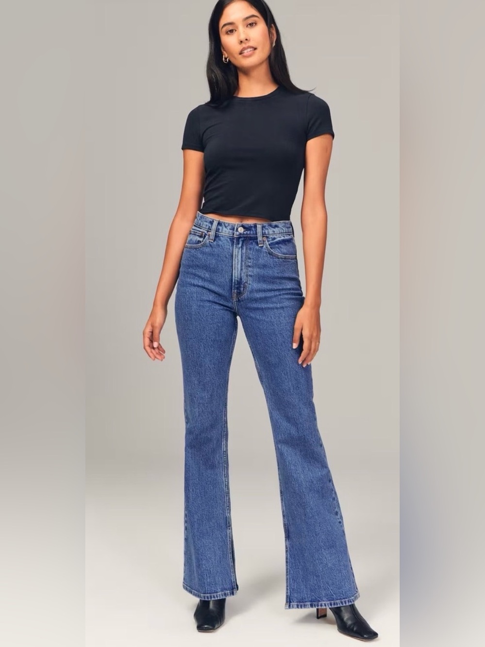 NEW Abercrombie & Fitch the vintage flare high rise curve love jeans NWT 12